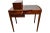 Traditional 1950s Ladies Mahogany Metamorphic Leather Top Writing Desk, Drop Leaf Table For Sale - Image 3 of 13