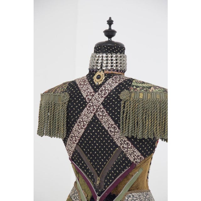 Textile Susanna Hardage, Mannequin with Textile Assemblage, Coins and Costume Jewellery, 1980s, Mixed Media Sculpture For Sale - Image 7 of 16