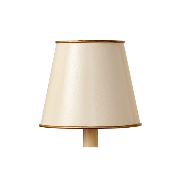Currey & Company Tole Ivory Tapered Chandelier Shade For Sale