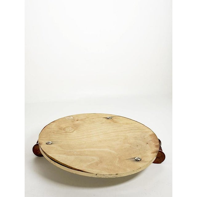 Art Deco Metal, Mirror and Wood Tray, France, 1940s For Sale - Image 11 of 15