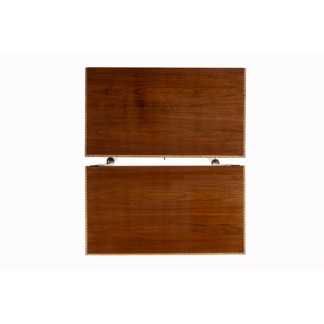 Antique Italian Walnut Card Tables, 1800s, Set of 2 For Sale - Image 10 of 11