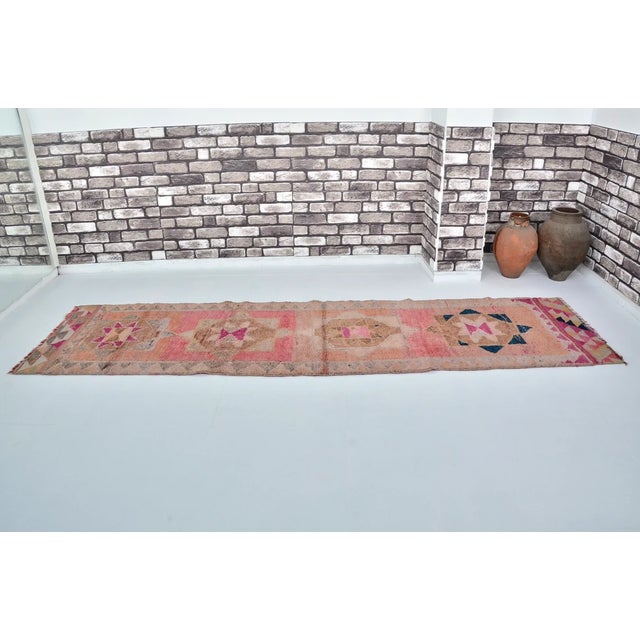 Mid 20th Century Geometric Anatolian Wool Carpet For Sale - Image 9 of 10