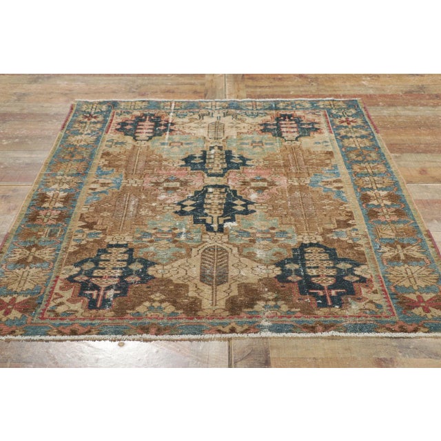 Textile Antique Persian Bakhtiari Rug - 04'03 X 05'09 For Sale - Image 7 of 9