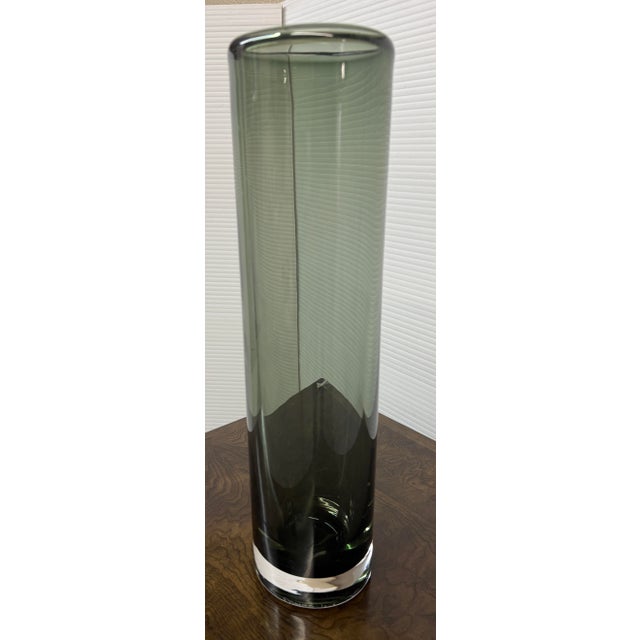 Debra Moore Ombre Smoked Glass Vase, Signed For Sale - Image 4 of 12