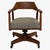 Brown Jasper Furniture Walnut Desk Chair in Grey Faux Shearling Bouclé For Sale - Image 8 of 8