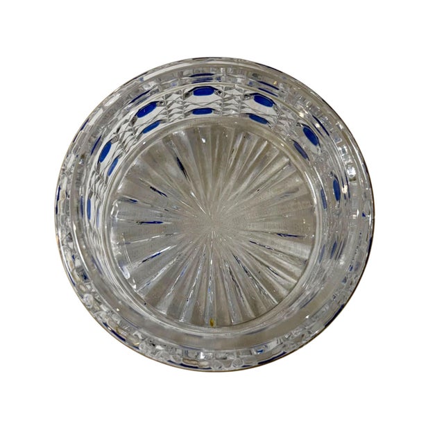 Transparent 19th Century Baccarat Style Crystal Dresser Jar With Vermeil Silver Lid For Sale - Image 8 of 8
