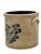 Excellent Antique 1870s American Blue Double Flower Decorated 3 Gallon Stoneware Crock by J Fisher in Lyons New York For Sale - Image 4 of 16