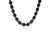 Art Deco Black Star Gemstone Bezel Set Silver Tennis Necklace 16 Inches- Mothers Day Gift For Sale - Image 3 of 10