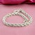 Traditional 1990s Tiffany & Co Estate Twisted Rope Bracelet With Heart 8" Sterling Silver For Sale - Image 3 of 9