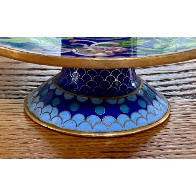 Vintage Blue Cloisonne Candlesticks - a Pair For Sale In Boston - Image 6 of 9