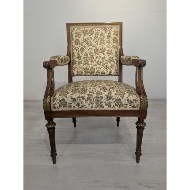 Antique Louis XVI Style Armchair, France For Sale - Image 15 of 18