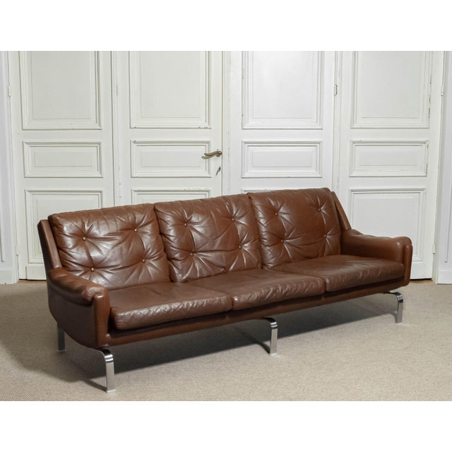 Mid-Century Modern 3-Seater Sofa attributed to OPE Möbler, Sweden, 1960s For Sale - Image 3 of 12