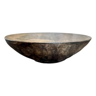Oval Concrete Cocktail Table by Baker Furniture For Sale