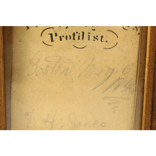 Rare Dated May 6th, 1840 Silhouette of a Gentleman by Rufus K. Cummings, Boston For Sale - Image 11 of 12