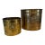 Vintage Brass Planter Set With Embossed Clam Shell Detail For Sale