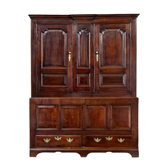 18th Century English Oak House Keepers Cupboard, 1770 For Sale - Image 9 of 9