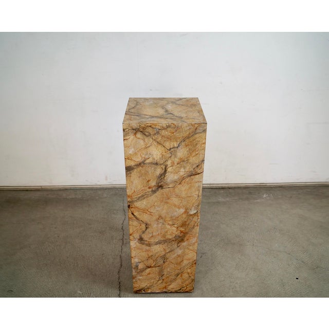 1970s 1970’s Postmodern Faux Marble Pedestal Column For Sale - Image 5 of 12