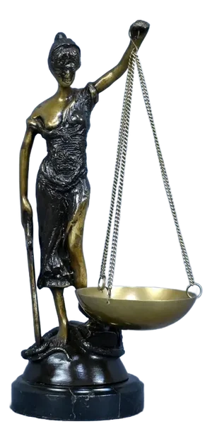 After C. Franchomme, Allegory of Justice, Early 20th Century, Bronze