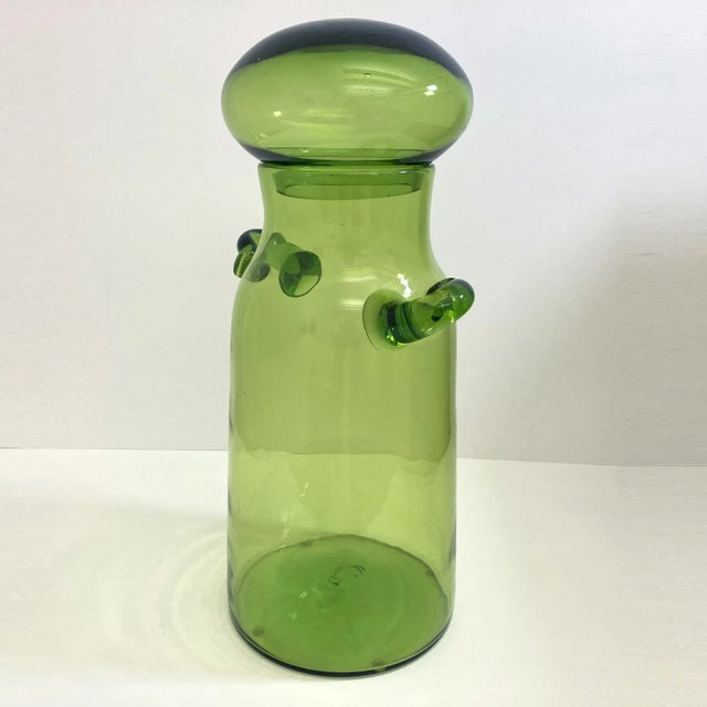 Vintage Blenko Large Covered Decanter, Design by Nickerson For Sale In San Francisco - Image 6 of 8