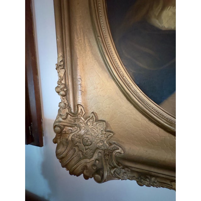 Antique Oil on Canvas Spatal Gilt Frame, Vienna, Signed 1870 For Sale - Image 9 of 16