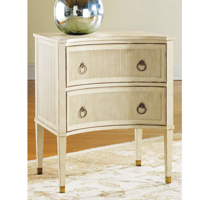 Traditional Modern History Gustavian Bedside Chest - White For Sale - Image 3 of 3