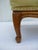Wood Vintage Belgian Yellow Upholstered Footstool With Carved Base For Sale - Image 7 of 11
