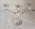 A handsome vintage English sterling silver three-light candelabra, hallmarked Birmingham 1988 and made by Barker Ellis...
