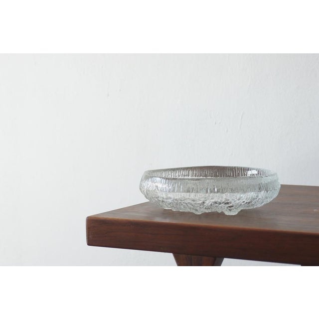 Glass Ice Glass Lunaria Bowl by Tapio Wirkkala for Iittala, 1972 For Sale - Image 7 of 8