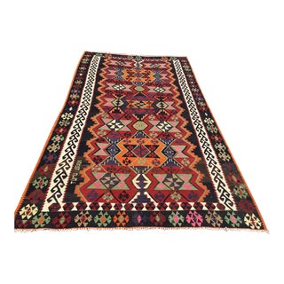 1960's Turkish Kilim Rug, 80"x 150" For Sale