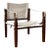 Vintage Safari Lounge Chair – Danish Modern Style, Canvas & Wood Frame For Sale