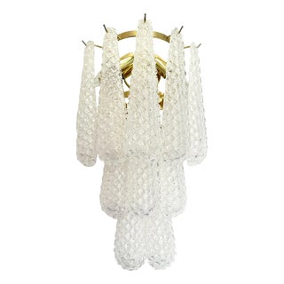 Clear Conchiglie Murano Glass Gold Wall Sconce by Simoeng For Sale