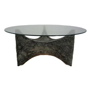 Vintage Illuminated Brutalist Coffee Table, 1960s For Sale