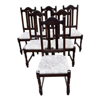 French Country Dining Chairs With Upholstery Seats - Set of 6 For Sale