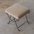 Brown Panoplie Iron Loop Stool, Brown Mohair For Sale - Image 8 of 12