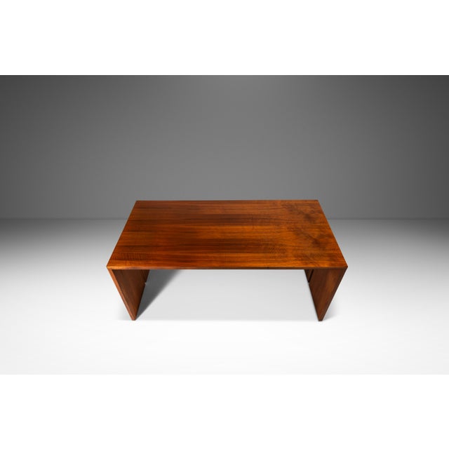 Substantial 6 Foot MCM Modernist Handmade Minimalist Custom-Made Studio / Gallery Dining Table in Walnut, Usa, C. 1980s For Sale In Orlando - Image 6 of 18