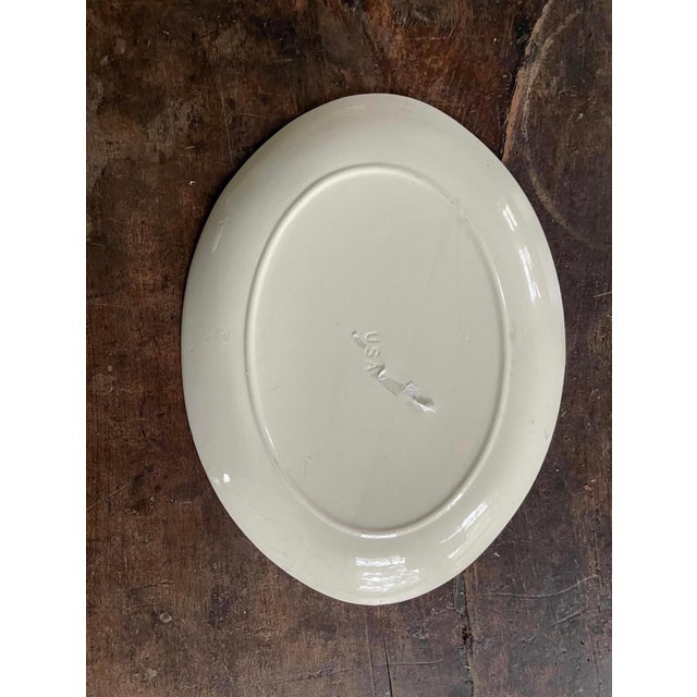 Large Vintage Oval Blue Willow Platter For Sale - Image 4 of 5