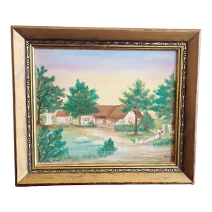 Vintage “Home” Original Signed Oil Painting