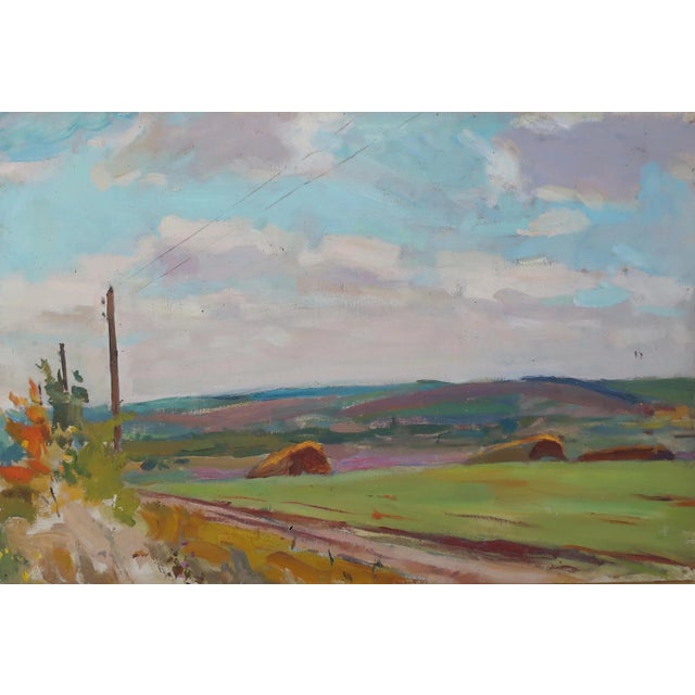 Vintage Ukrainian Landscape Oil Painting, Soviet Impressionism, 1970s 42-63 For Sale