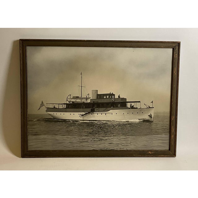 Early 20th Century Photograph Of The Lawley Yacht Caritas For Sale - Image 5 of 12