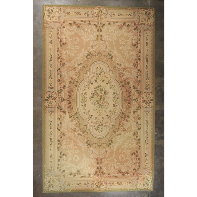 Tan Vintage Chinese Aubusson Rug, 12'08 X 20'10 For Sale - Image 8 of 8