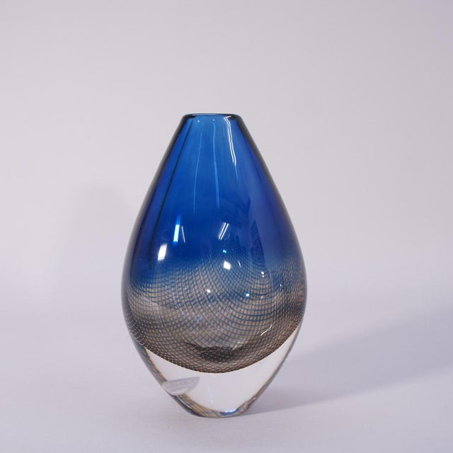 Glass Kraka Vase in Decorated Glass by Sven Palmqvist for Orrefors, Sweden, 1940s For Sale - Image 7 of 7