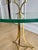 Mid 20th Century Vintage Neoclassical Solid Brass & Glass Drinks / Side Table, Heavy For Sale - Image 5 of 6