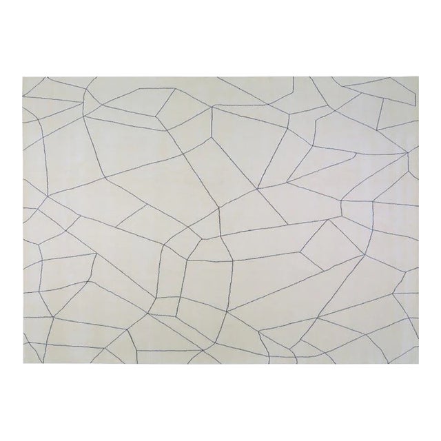 Moroccan Beni Ourain Hand Knotted Wool Rug, 9'1 X 12'1 For Sale