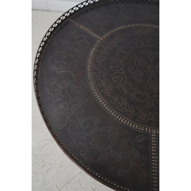 Theodore Alexander Round Bronze Base Center Table For Sale - Image 10 of 12