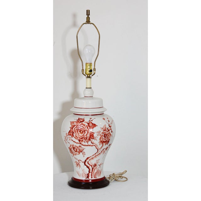 Vintage Chinese White Porcelain Jar Table Lamp For Sale - Image 9 of 13