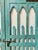 Mid-Century Modern Gate Triple Arched With Spires Blue For Sale - Image 3 of 13