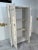 1960s 1960s Set of 2 Rustic Whitewashed Wooden Armoire With Geometric Relief Doors For Sale - Image 5 of 10