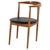 Armchair designed by vilhelm wohlert and made in oak with a black leather seat from the 1960s. The chair is characterized...