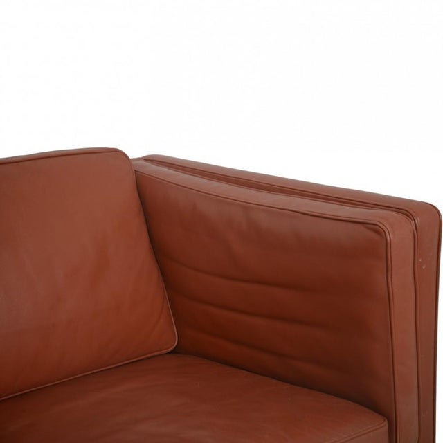 Animal Skin 2333 Three-Seater Sofa in Cognac Leather by Børge Mogensen, 1990s For Sale - Image 7 of 18