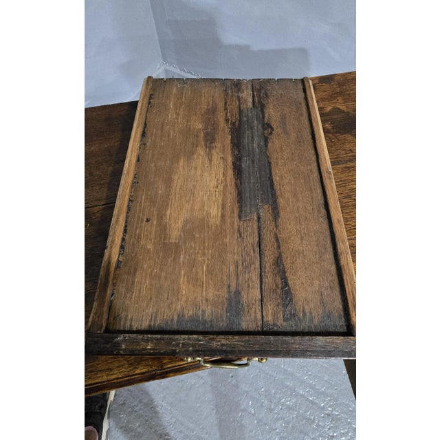 Wood Georgian Oak Lowboy, 1790 For Sale - Image 7 of 9